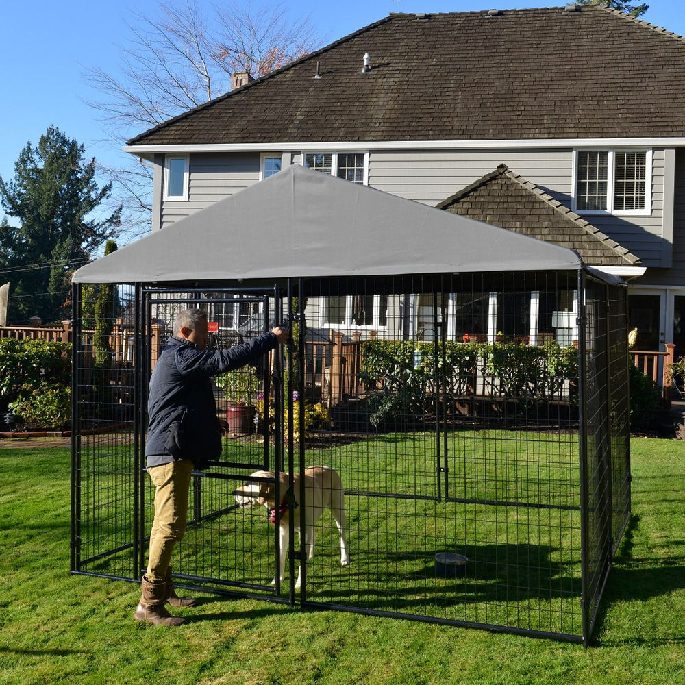 Lucky Dog® Stay Series™ Heavy Duty Wear Resistant Dog Kennel Presidential Powder Coated Finish