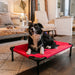 Lucky Dog® Waterproof and Breathable Elevated Bed Red Medium