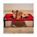 Lucky Dog® Waterproof and Breathable Elevated Bed Red Small