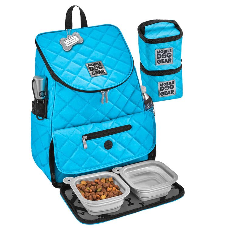 Mobile Dog Gear Patented Weekender Backpack Package Blue