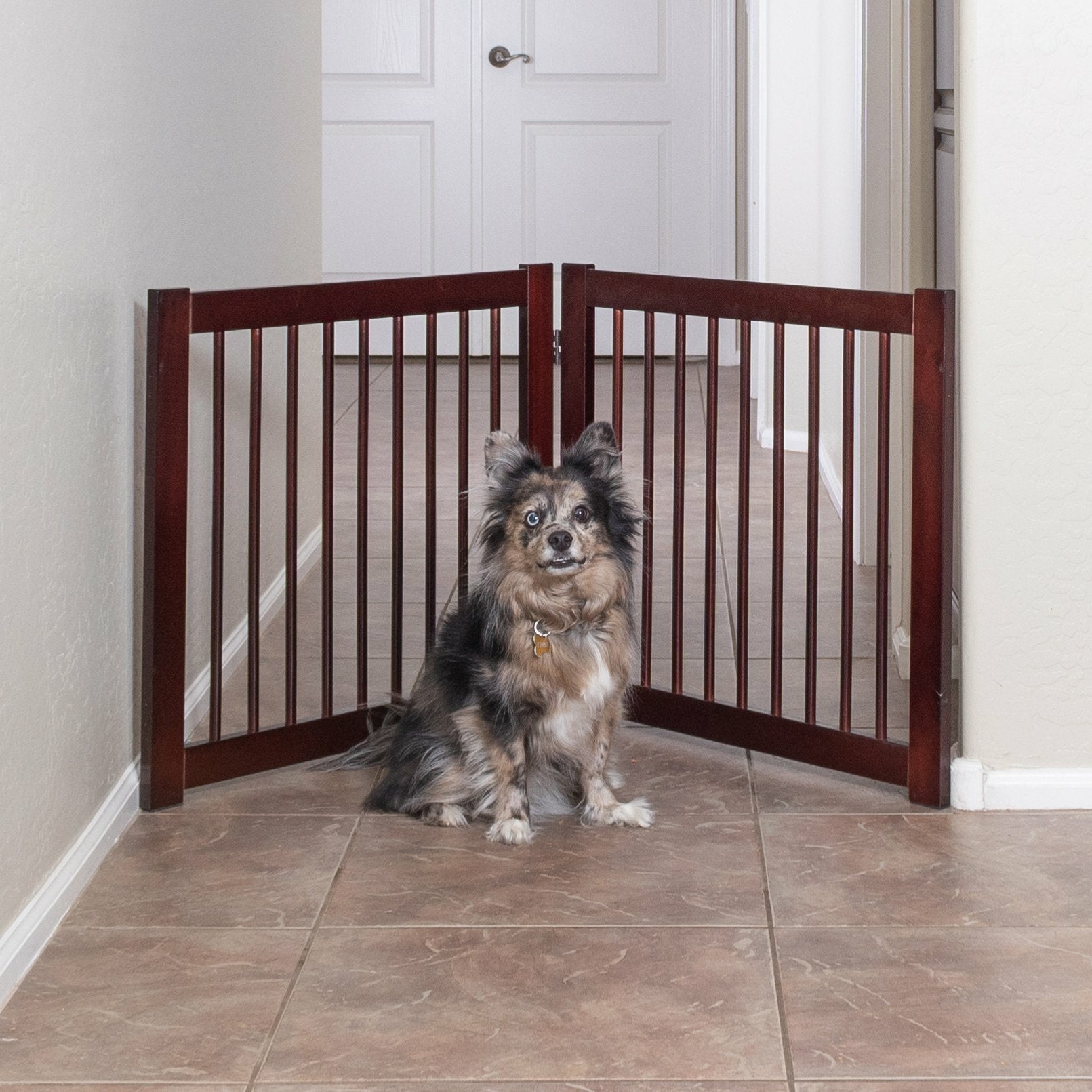 Primetime Petz 360˚ Configurable Dog Gate Extension Kit 24 Inches Walnut Actual