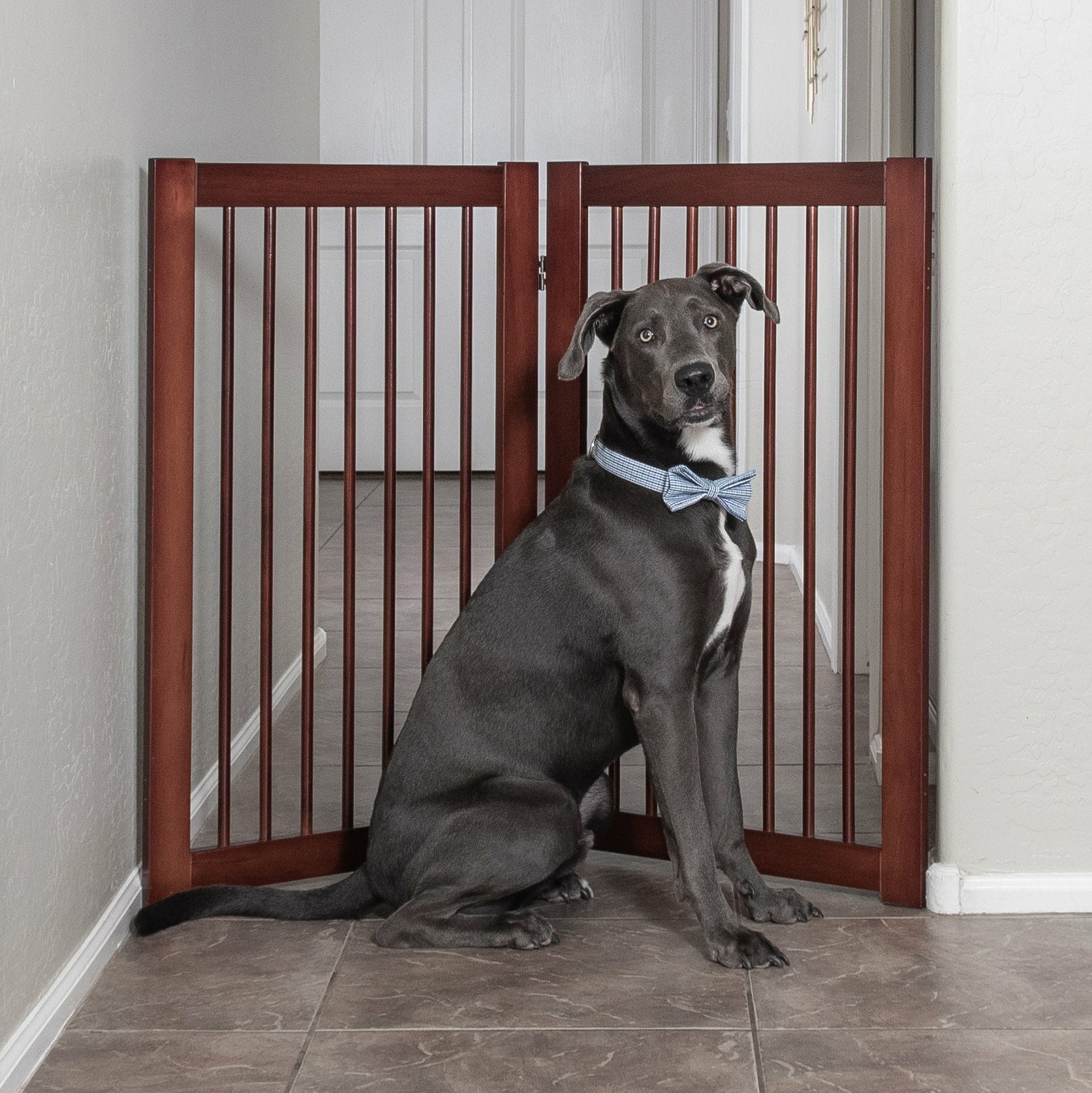 Primetime Petz 360˚ Configurable Dog Gate Extension Kit 36 Inches Walnut Actual