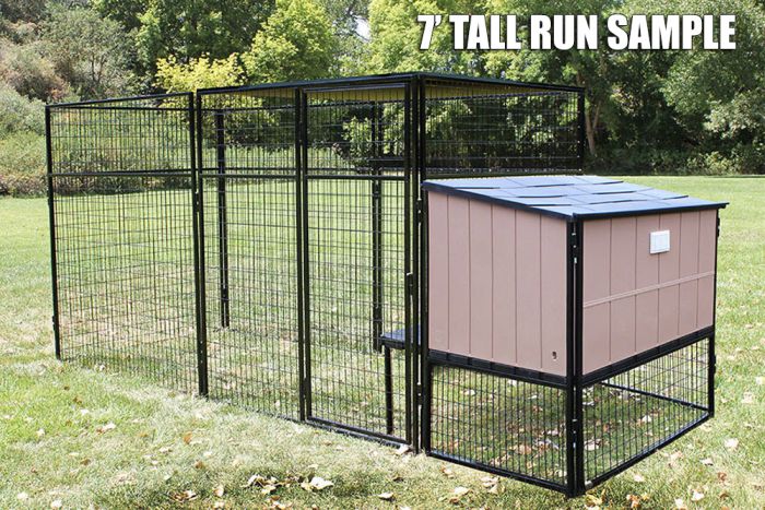 K9 Kennel Store Castle with Tall Run and Metal Cover